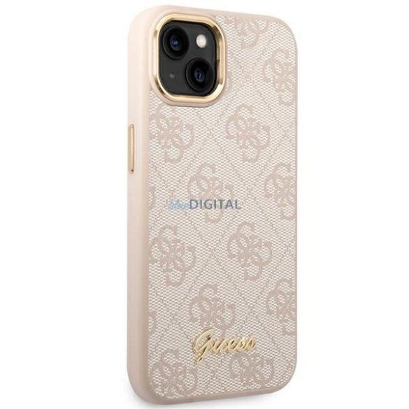 Guess 4G Vintage Gold Logo tok iPhone 14 - rózsaszín