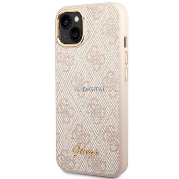 Guess GUHCP14MHG4SHP iPhone 14 Plus 6,7" rózsaszín kemény tok 4G Vintage Gold logo