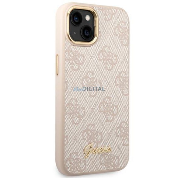 Guess GUHCP14MHG4SHP iPhone 14 Plus 6,7" rózsaszín kemény tok 4G Vintage Gold logo