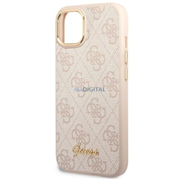 Guess GUHCP14MHG4SHP iPhone 14 Plus 6,7" rózsaszín kemény tok 4G Vintage Gold logo