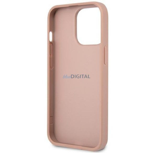 Guess GUHCP14LPSATLP iPhone 14 Pro 6,1" rózsaszín keménytok SaffianoTriangle Logó