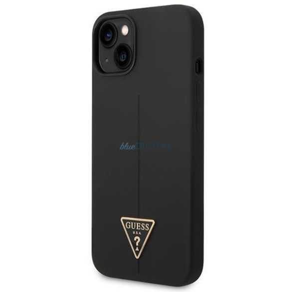 Guess GUHCP14MSLTGK iPhone 14 Plus 6,7" fekete/fekete keménytok szilikon háromszög