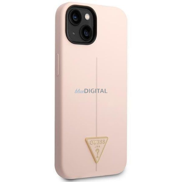 Guess GUHCP14MSLTGP iPhone 14 Plus 6.7" rózsaszín/rózsaszín keménytok szilikon háromszög