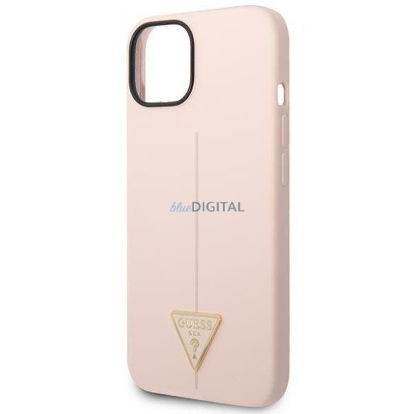 Guess GUHCP14MSLTGP iPhone 14 Plus 6.7" rózsaszín/rózsaszín keménytok szilikon háromszög