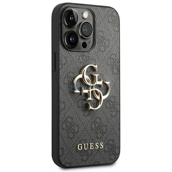 Guess GUHCP14L4GMGGR iPhone 14 Pro 6.1 "szürke keménytok 4G nagy fém logó
