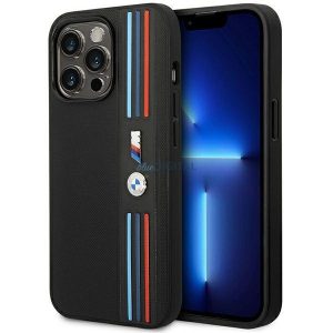 BMW BMHCP14L22PPMK iPhone 14 Pro 6.1" fekete Tricolor M Collection tok