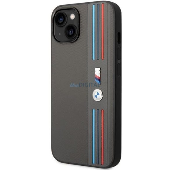 BMW BMHCP14M22PPMA iPhone 14 Plus 6.7" szürke Tricolor M Collection tok