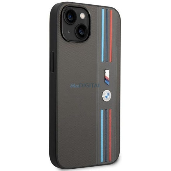 BMW BMHCP14M22PPMA iPhone 14 Plus 6.7" szürke Tricolor M Collection tok