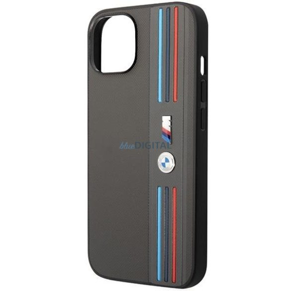 BMW BMHCP14M22PPMA iPhone 14 Plus 6.7" szürke Tricolor M Collection tok