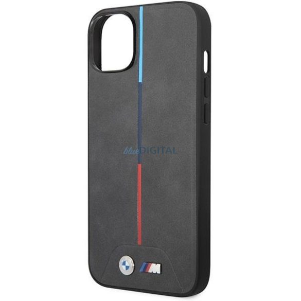 BMW BMHCP14M22PVTA iPhone 14 Plus 6.7" szürke steppelt trikolor tok