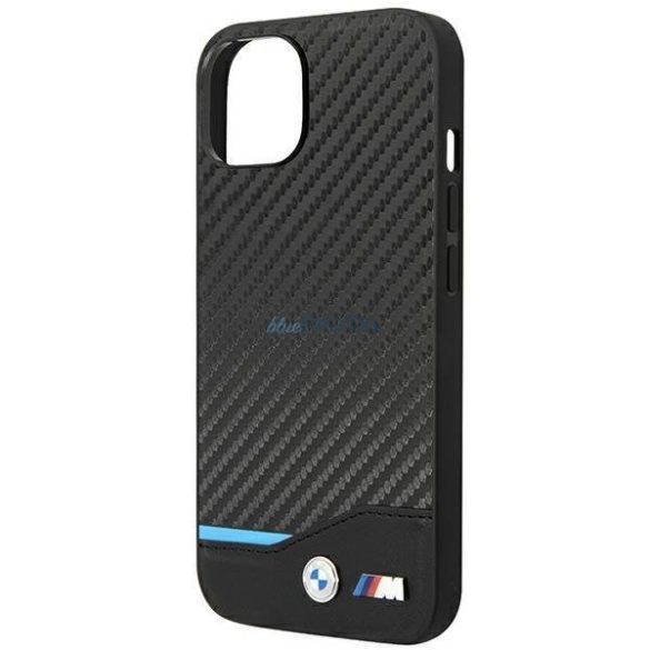 Etui BMW BMHCP14M22NBCK iPhone 14 Plus 6,7" fekete bőr Carbon