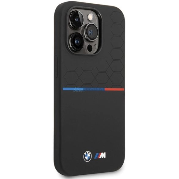 BMW M szilikon mintás tok iPhone 14 Pro Max készülékhez - fekete