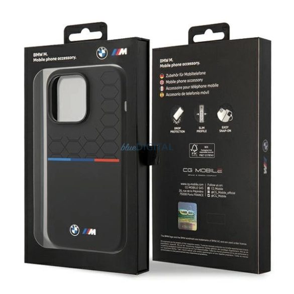 BMW M szilikon mintás tok iPhone 14 Pro Max készülékhez - fekete