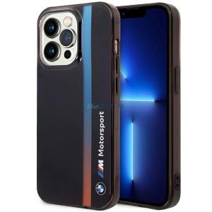 Case BMW BMHCP14L22HVGV iPhone 14 Pro 6.1" fekete IML Tricolor csíkos tok