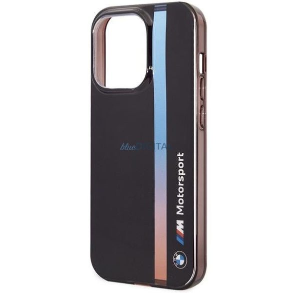 Case BMW BMHCP14X22HVGV iPhone 14 Pro Max 6.7" fekete IML Tricolor csíkos tok