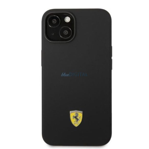 Ferrari FEHMSIP14SBK iPhone 14 6.1" fekete keménytok szilikon fém logó Magsafe
