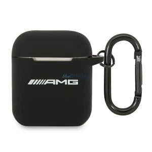 AMG AMA2RBK AirPods tok fekete szilikon nagy logó