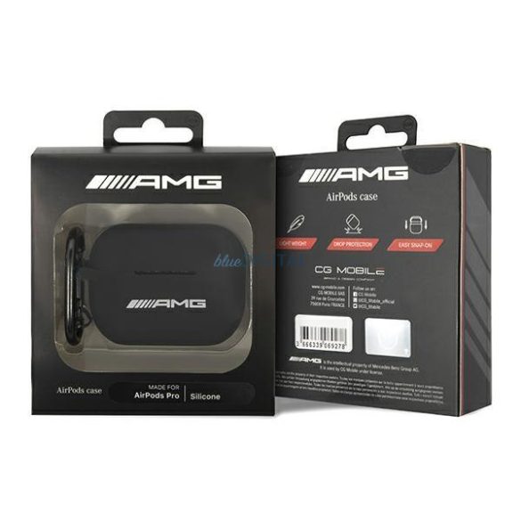 AMG AMAPRBK AirPods Pro tok fekete szilikon nagy logó