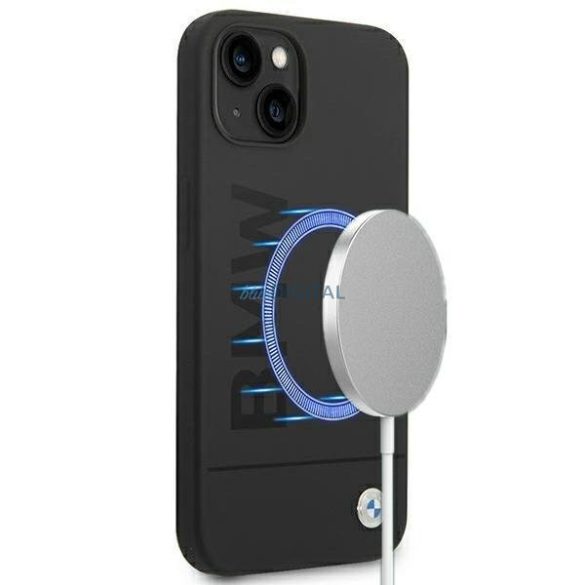 Etui BMW BMHMP14MSLBLBK iPhone 14 Plus 6,7" fekete keménytok szilikon Logó Magsafe