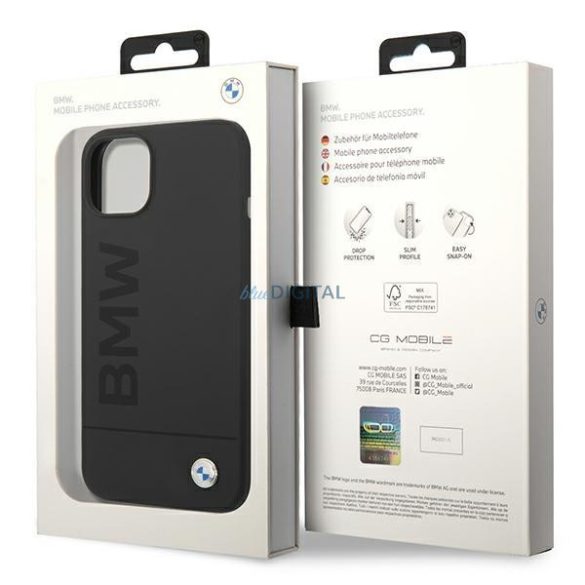 Etui BMW BMHMP14MSLBLBK iPhone 14 Plus 6,7" fekete keménytok szilikon Logó Magsafe