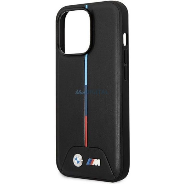BMW BMHMP13L22PVTK tok iPhone 13 Pro / 13 - fekete steppelt háromszínű MagSafe tok