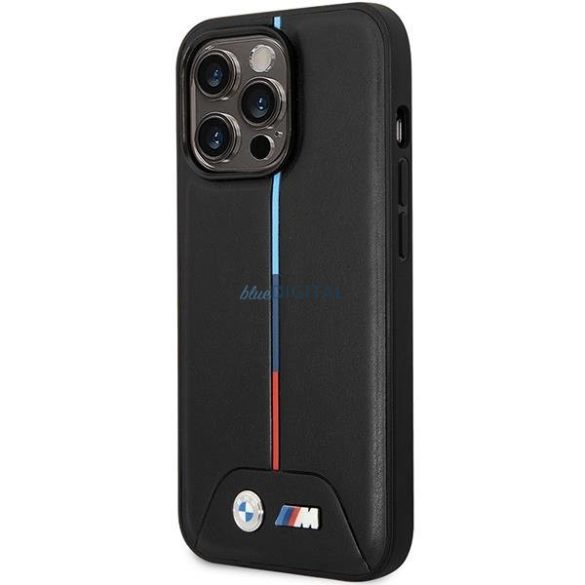 BMW BMHMP13X22PVTK tok iPhone 13 Pro Max 6.7" - fekete steppelt háromszínű MagSafe tok