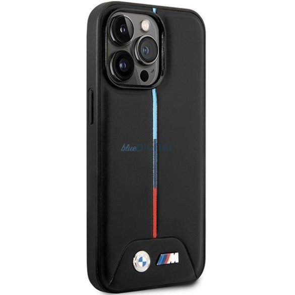 BMW BMHMP13X22PVTK tok iPhone 13 Pro Max 6.7" - fekete steppelt háromszínű MagSafe tok