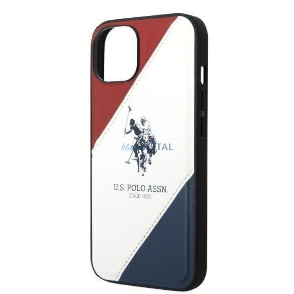 US Polo USHCP14MPSO3 iPhone 14 Plus 6,7" fehér tricolor dombornyomott iPhone 14 Plus 6,7" fehér