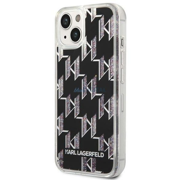 Karl Lagerfeld KLHCP14SLMNMK iPhone 14 6.1 "kemény tok fekete Folyékony csillogó monogram
