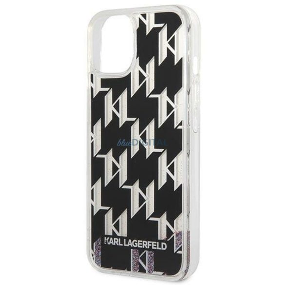 Karl Lagerfeld KLHCP14MLMNMK iPhone 14 Plus 6,7" keménytok fekete Folyékony csillogó monogram