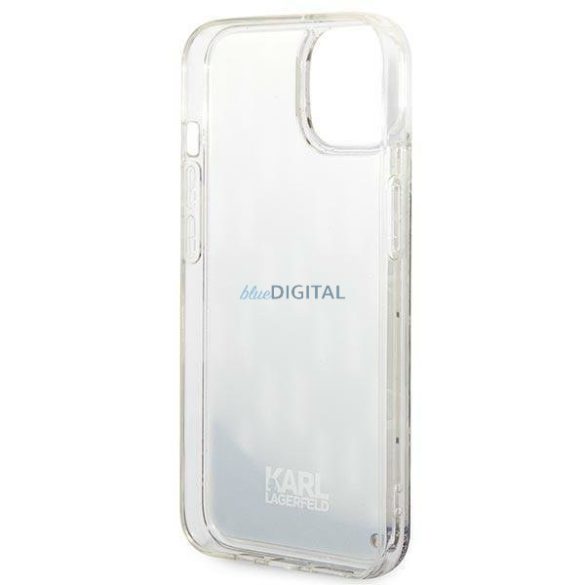 Karl Lagerfeld KLHCP14SLMNMS iPhone 14 6.1 "hardcase ezüst Folyékony csillogó monogram ezüst