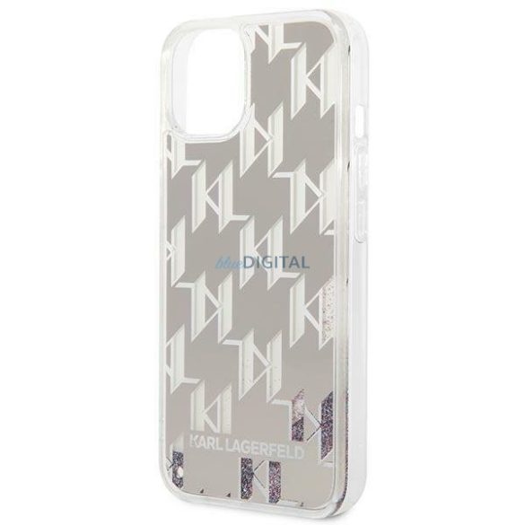 Karl Lagerfeld KLHCP14MLMNMS iPhone 14 Plus 6,7" keménytok ezüst Liquid Glitter Monogram