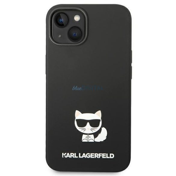 Karl Lagerfeld KLHCP14MSLCTBK iPhone 14 Plus 6,7" keménytokos táska fekete szilikon Choupette Body