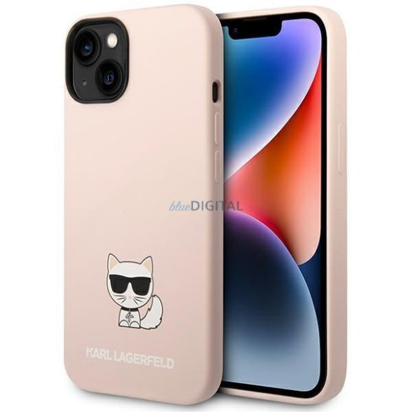 Karl Lagerfeld KLHCP14SSLCTPI iPhone 14 6.1 "keménytok világos rózsaszín szilikon Choupette Body