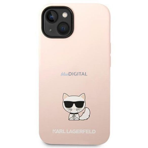 Karl Lagerfeld KLHCP14SSLCTPI iPhone 14 6.1 "keménytok világos rózsaszín szilikon Choupette Body