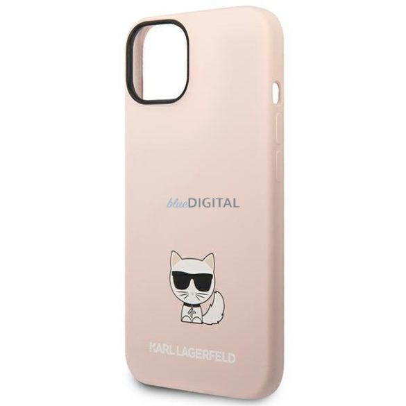 Karl Lagerfeld KLHCP14SSLCTPI iPhone 14 6.1 "keménytok világos rózsaszín szilikon Choupette Body