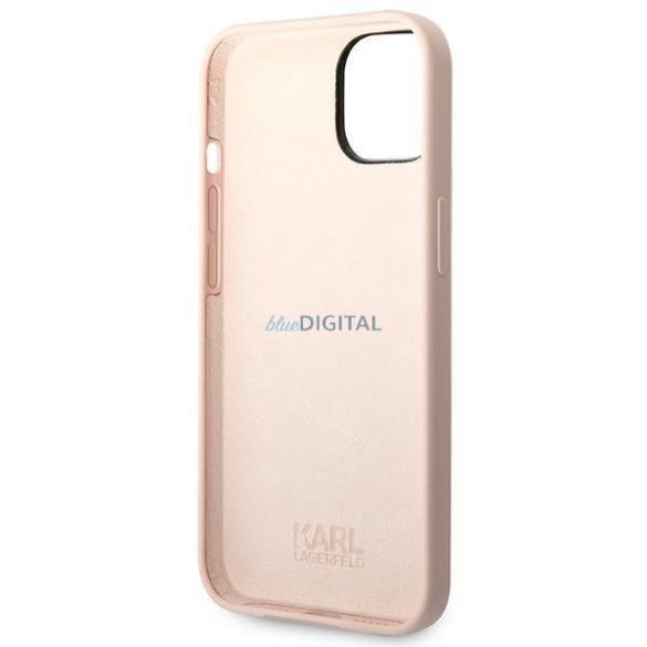 Karl Lagerfeld KLHCP14MSLCTPI iPhone 14 Plus 6,7" keménytok világos rózsaszín szilikon Choupette test
