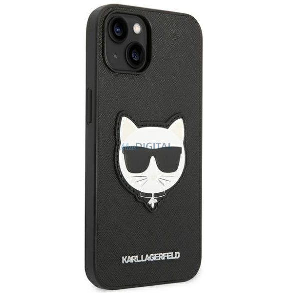 Karl Lagerfeld KLHCP14MSAPCHK iPhone 14 Plus 6,7 "keménytok fekete Saffiano Choupette fejforma fekete szafiano