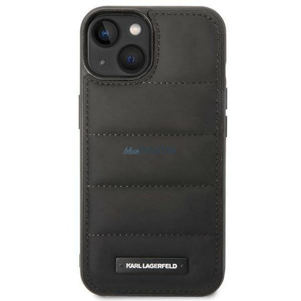 Karl Lagerfeld KLHCP14SPSQAK iPhone 14 6,1" keménytok fekete/fekete Puffy Elongated Logo (hosszúkás logó)