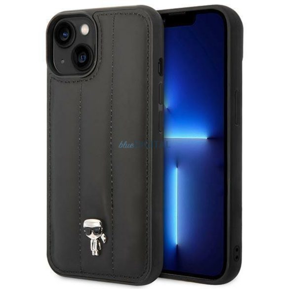 Karl Lagerfeld KLHCP14MPSQPK iPhone 14 Plus 6,7" kemény tok fekete Puffy Ikonik Pin