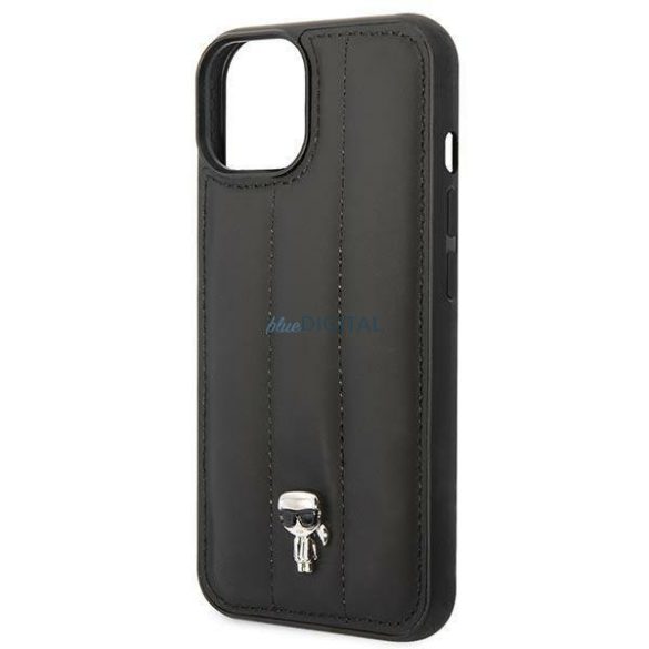 Karl Lagerfeld KLHCP14MPSQPK iPhone 14 Plus 6,7" kemény tok fekete Puffy Ikonik Pin