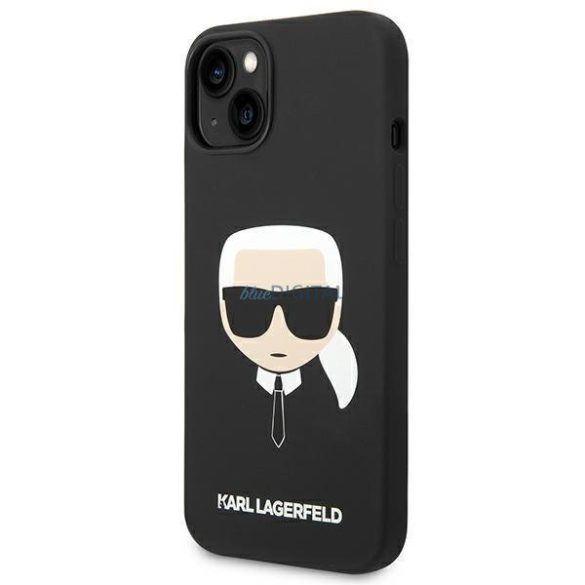 Karl Lagerfeld KLHMP14MSLKHBK iPhone 14 Plus 6,7" keménytok fekete szilikon Karl's Head Magsafe