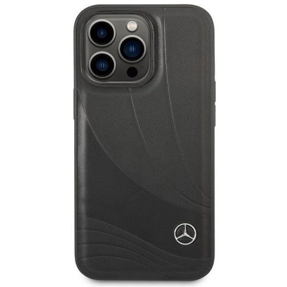 Mercedes MEHCP14X8ROLK iPhone 14 Pro Max 6.7" fekete keménytok Hullámmintás