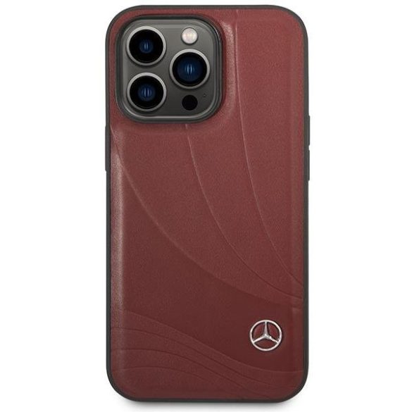 Mercedes MEHCP14L8ROLR iPhone 14 Pro 6.1" fekete keménytok Hullámmintás