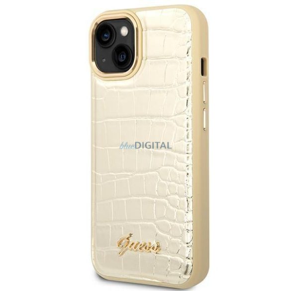 Guess GUHCP14MHGCRHD iPhone 14 Plus 6,7" arany keménytokos Croco kollekció