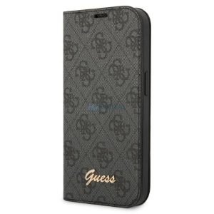 Guess GUBKP14SHG4SHK 4G Vintage Gold Logo könyvtok iPhone 14 - fekete