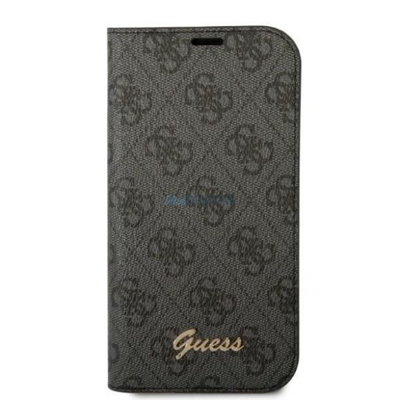 Guess GUBKP14LHG4SHK iPhone 14 Pro 6.1 "fekete könyv 4G szüreti arany logóval