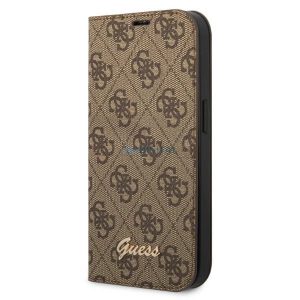 Guess GUBKP14XHG4SHW 4G Vintage Gold Logo könyvtok iPhone 14 Pro Max - barna