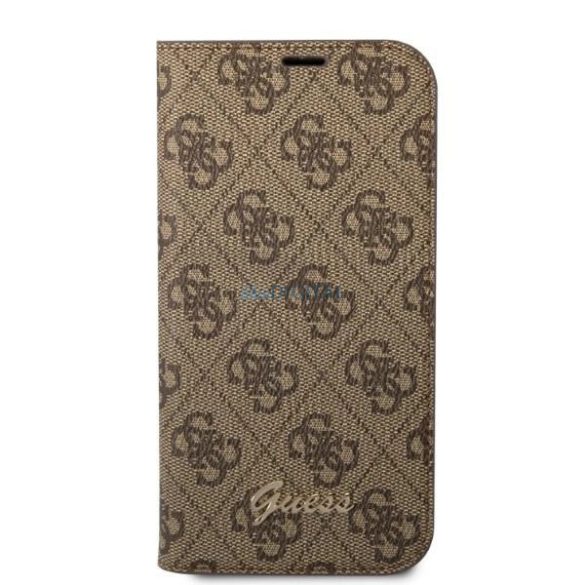 Guess GUBKP14XHG4SHW 4G Vintage Gold Logo könyvtok iPhone 14 Pro Max - barna