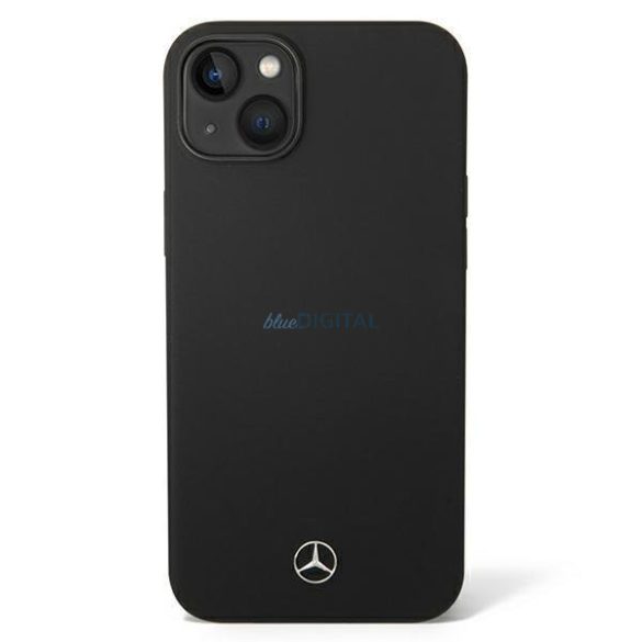 Mercedes MEHMP14SSILBK iPhone 14 6,1" fekete/fekete keménytok szilikon vonal Magsafe